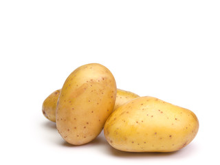 potato on white background