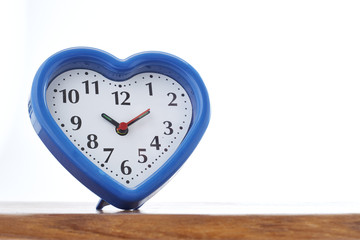 Blue heart alarm clock
