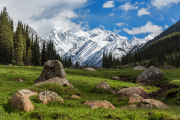 landscape with mountains, Kyrgyzstan