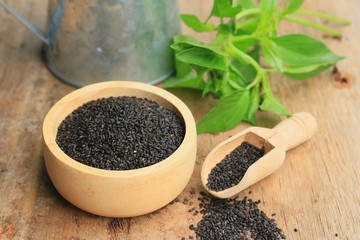 basil seed with fresh