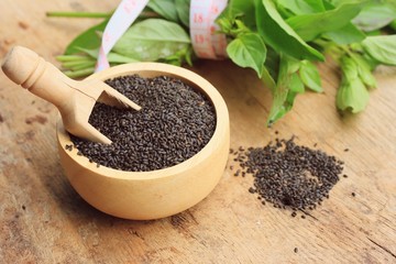 basil seed with fresh