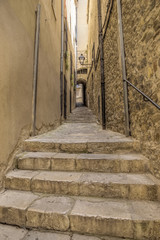 Ancient medieval street in Girona