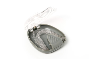 Invisible braces on a white background
