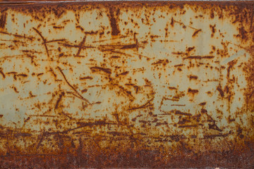 Rusty painted metal