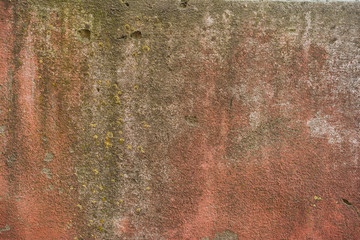 Old red painted concrete