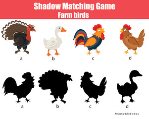 Shadow matching children educational game