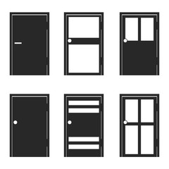 Set of door icon. Vector