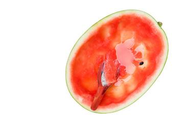 Watermelon rind isolated on white background