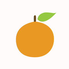 Orange icon. Flat design style