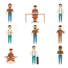 Hipster Set Of Characters