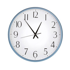 Clock shows five minutes to an hour