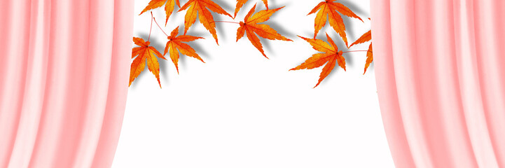 秋へ　紅葉と開幕　バナー