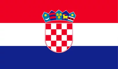 Fotobehang Flag of Croatia. Vector. Accurate dimensions, element proportions and colors. © kasheev