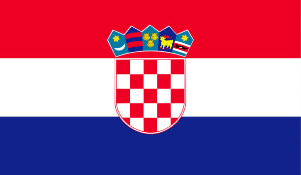 Flag of Croatia. Vector. Accurate dimensions, element proportions and colors.