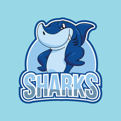 sharks illustration design full colour