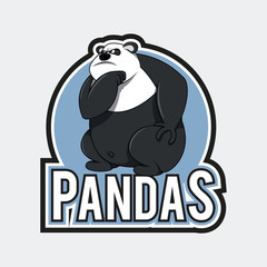 pandas illustration design full colour