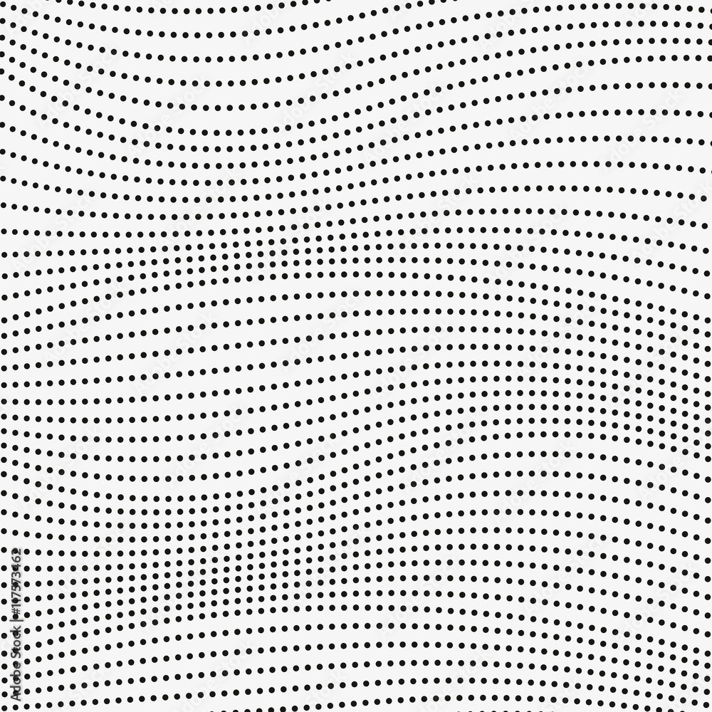 Aufkleber abstract wave of halftone dots background vector illustration.