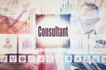 Business Consultant collage concept