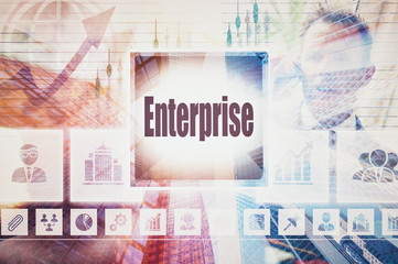Business Enterprise collage concept
