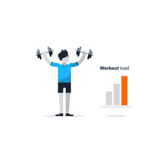 Workout session, daily exercises, fitness time, dumbbell push-ups