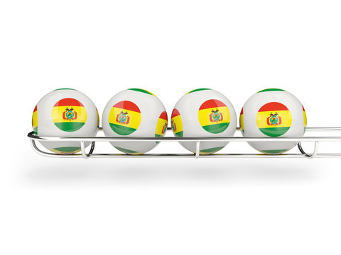 Flag of bolivia on lottery balls