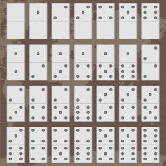 Full set of domino . Vector illustration