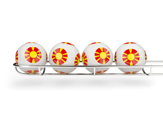 Flag of macedonia on lottery balls