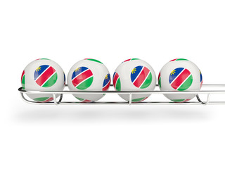 Flag of namibia on lottery balls