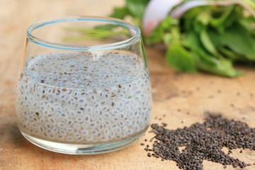 basil seed with fresh