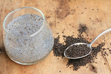 basil seed with fresh