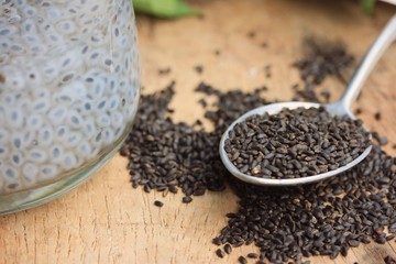 basil seed with fresh