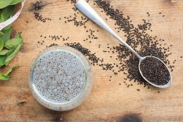 basil seed with fresh