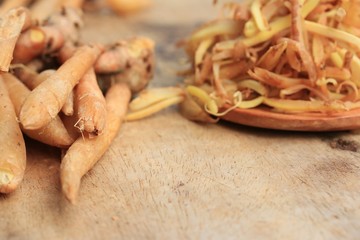 fresh fingerroot and slice