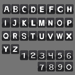 Countdown Timer and Date with letters and numbers.