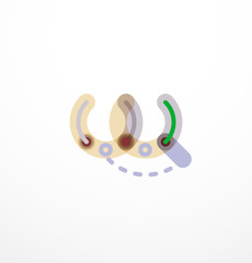 Obraz premium Linear letter concept