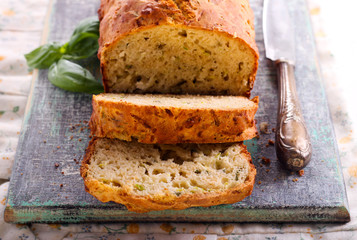 Cheese, herb and  zucchini bread