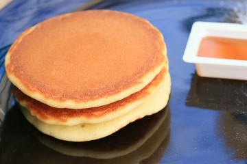 tasty pancake with honey