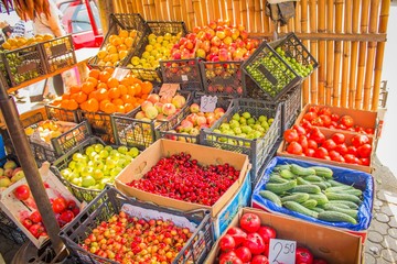 Fresh fruit at a market stall