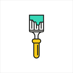 Brush icon on white background