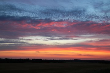 The sky as painted with akvaral colors