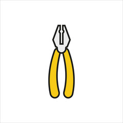 Pliers icon on white background