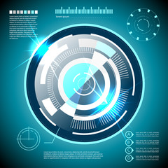 Vector sci fi illustration. Scientific illustration.