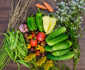 Fresh vegetables on the table