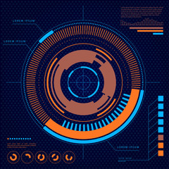 Vector sci fi illustration. Scientific illustration.