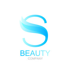 Fototapeta premium Abstract letter S logo design template with beauty spa salons. yoga