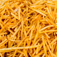spicy french fries fast food snack like background