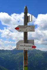 góry Tatry - znaki turystyczne