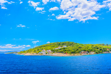 Fototapeta na wymiar Solta island summer seascape. / Solta is popular summer touristic destination in Croatia, Europe. 