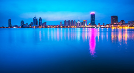 View on Qingdao at night