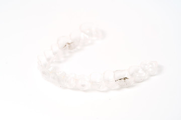 Invisible braces on a white background

